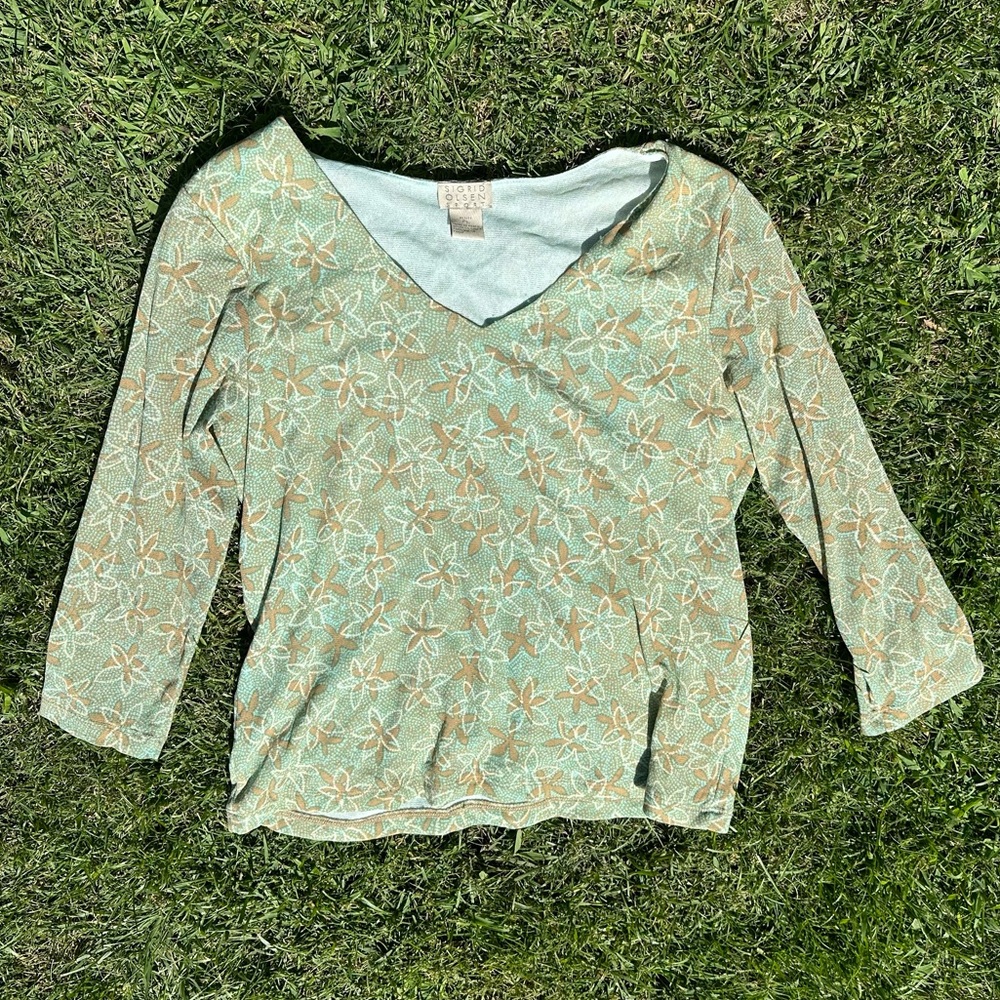 sage green starfish top